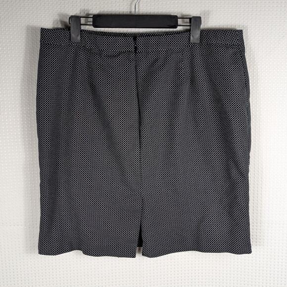 Liz Claiborne Career 18 Black White Cotton Stretch Pencil Skirt Women Career - Picture 1 of 3